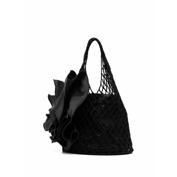 マグダ・ブトリム レディース ハンドバック 御徒面子 Devana floral-appliqu￡ mini bag  Black