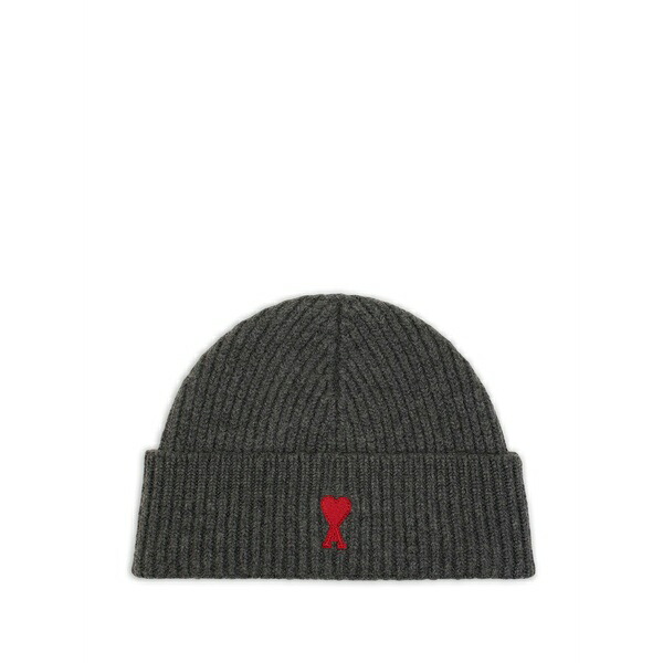 意中の女 メンズ 鳥打ち帽 付属物 Ami de coeur wool beanie Grey