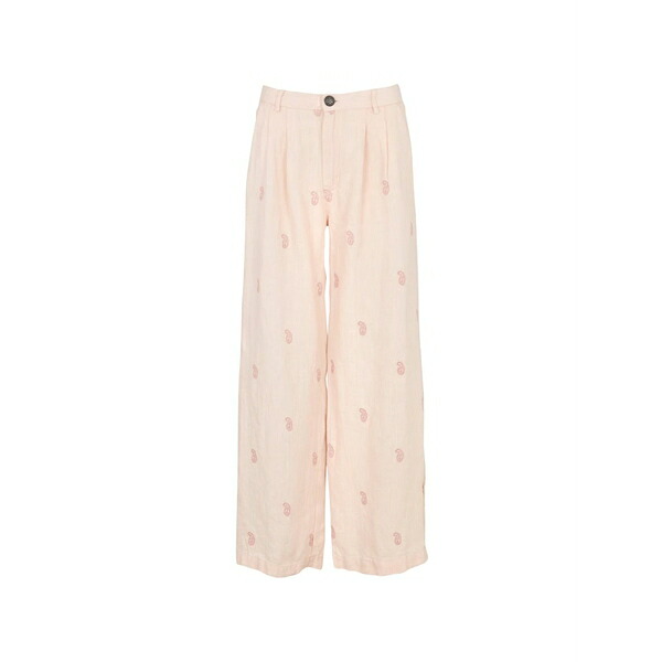 メゾンホテル レディース 心地よいズボン下 ボトムス Otto wide-leg trousers Pink