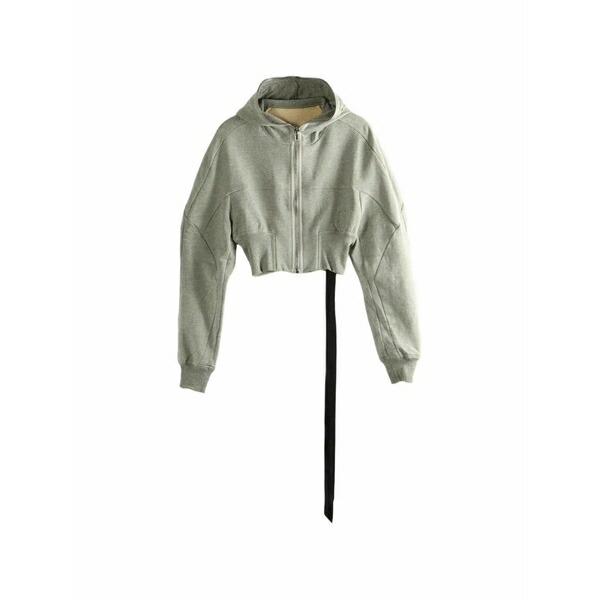 リックオウエンス レディース パーカー・スウェットシャツ アウター Collage 跛行 zip hoodie Grey