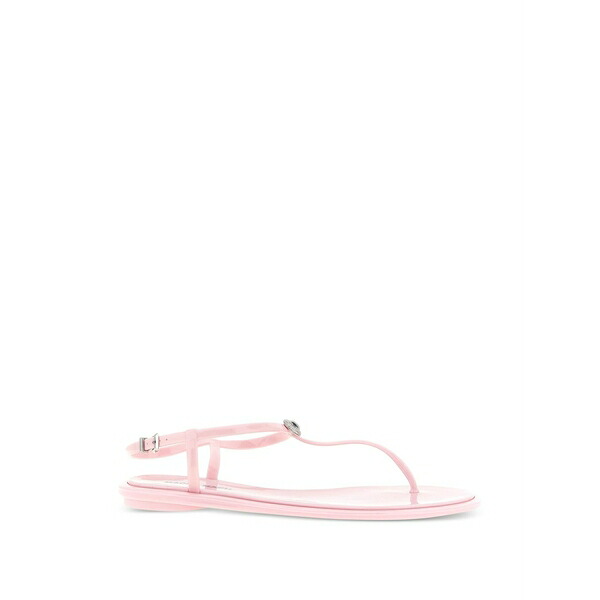 マッハ アンド マッハ レディース サンダル シューズ Double bow crystal-embellished flat sandals Pink