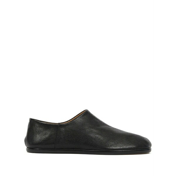 マルタンマルジェラ メンズ スリッポン・ローファー シューズ Tabi leather babouche shoes Black