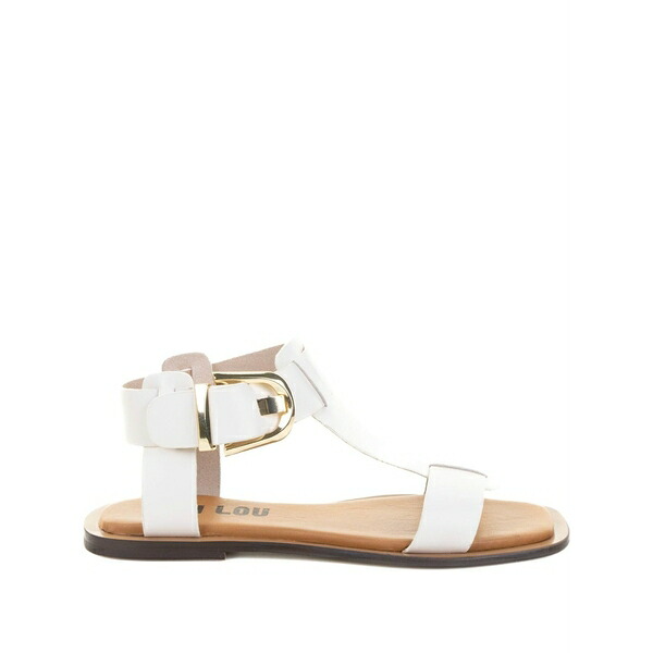 ビビロウ レディース サンダル シューズ Sunny buckle-fastening leather sandals White