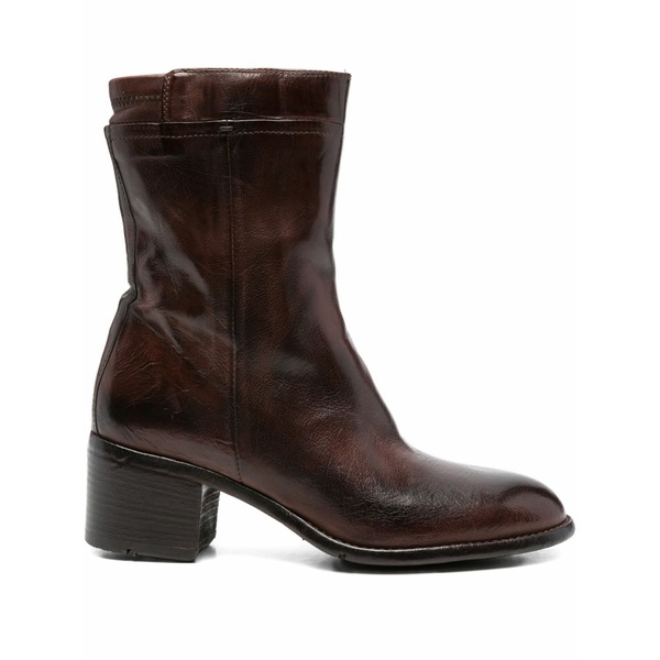 レマルゴ レディース ブーツ シューズ 50粍 leather zipped ankle boots Brown