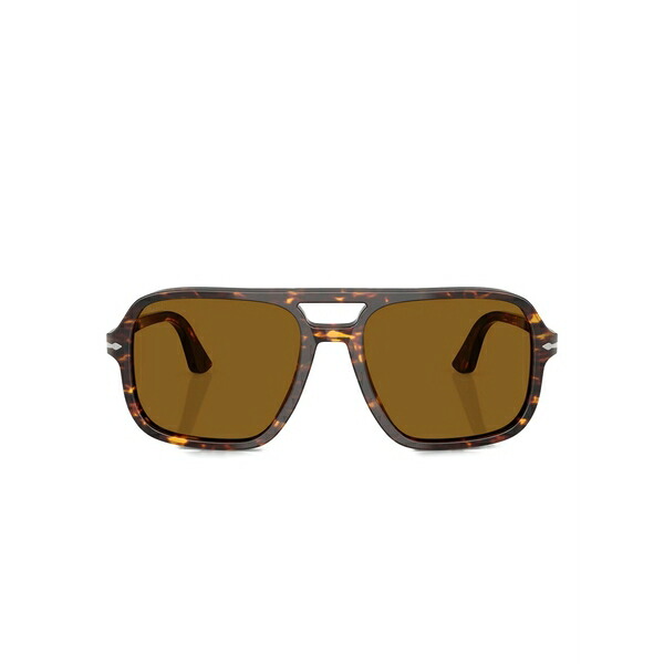 ペルソル メンズ サングラス・アイウェア 付属物 Tortoiseshell square-frame sunglasses Brown