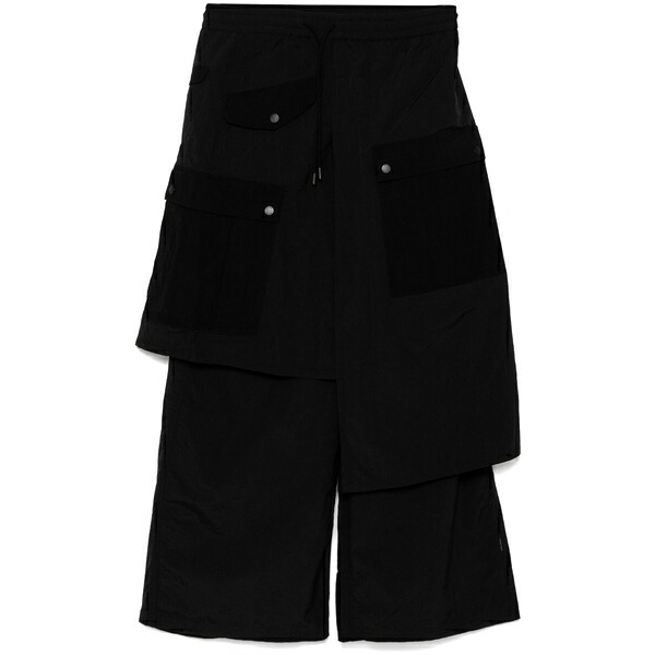 マハリシ メンズ 心地よいズボン下 ボトムス Asym cargo hakama pants Black