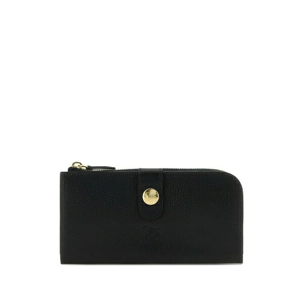 イル ビゾンテ メンズ 銭入れ 添え物 Continental wallet Black