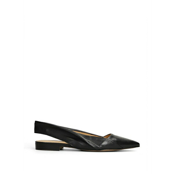 アルキミア レディース サンダル シューズ Pointed-toe slingback ballet flats Black