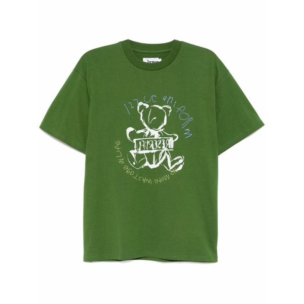 イズエ メンズ ティーシャツ トップス Graphic-print t-shirt Green