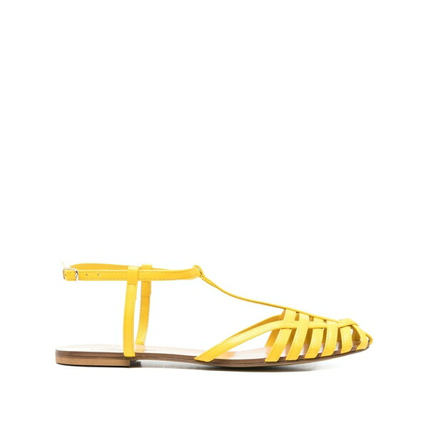 アンナ・エフ レディース サンダル シューズ 512 leather t-赤ちょうちん sandals Yellow