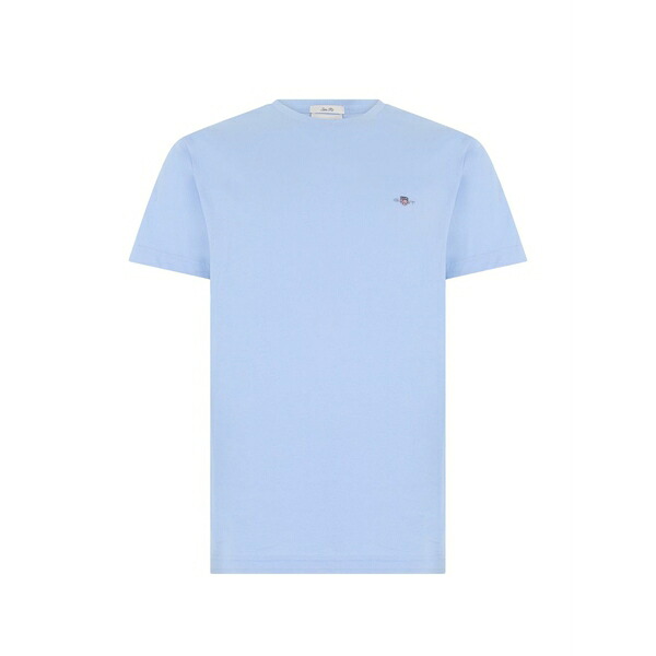ガント メンズ ティーシャツ トップス Shield logo-embroidered t-shirt Blue