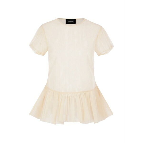 シモーネ・ロシャ レディース Tシャツ トップス Crew-neck t-shirt Neutrals｜asty