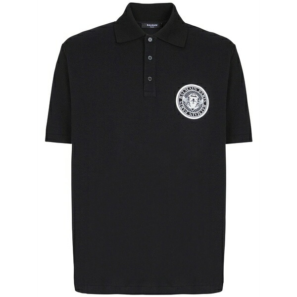 バルマン メンズ ポロシャツ トップス Logo polo shirt Black｜asty 88,990円