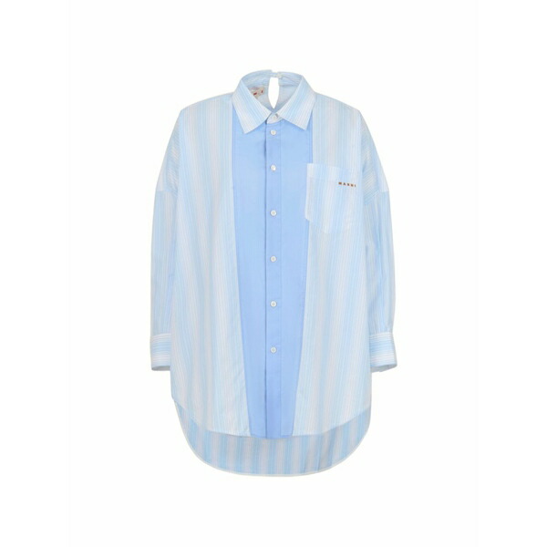 マルニ レディース プルオーバー トップス Striped panel shirt Blue