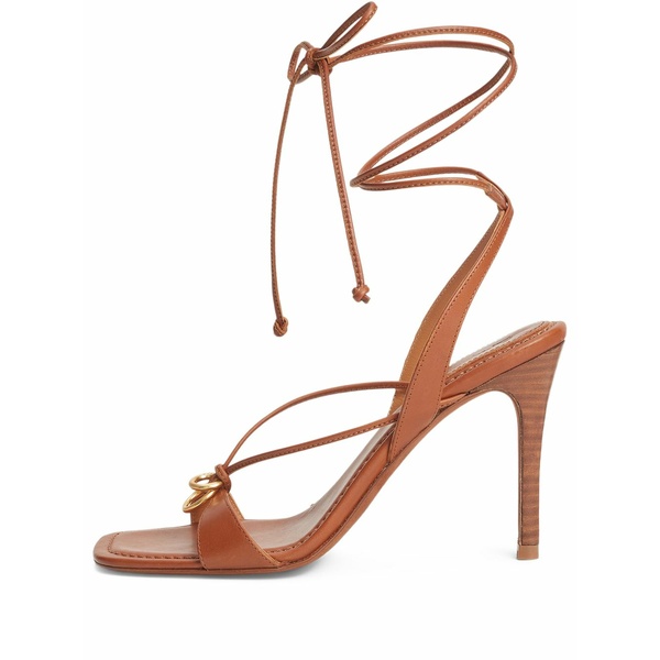 ラルフローレン レディース サンダル シューズ O-ring-detail leather heeled sandals Brown