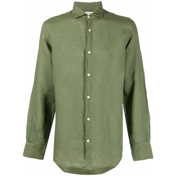 エムシーツーセイントバース メンズ ティーシャツ トップス Pamplona linen shirt Green