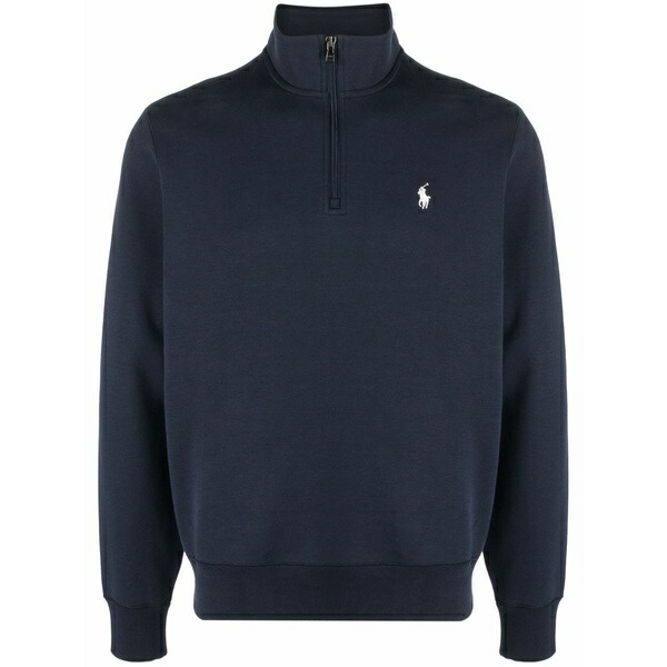 ラルフローレン メンズ パーカー・スウェットシャツ アウター Polo pony high-neck sweatshirt Blue