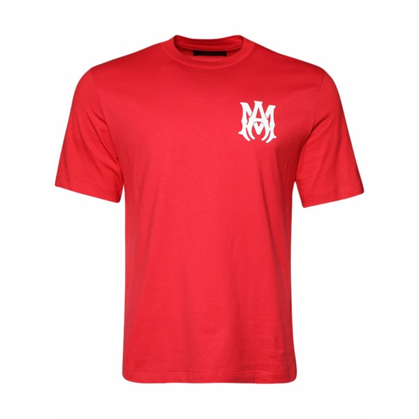 アミリ メンズ ティーシャツ トップス Ma core logo-print cotton t-shirt Red