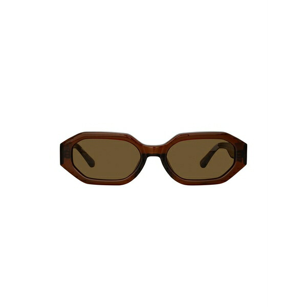 リンダ ファロー レディース 黒眼鏡＆アイウェア 付属物 X the attico irene geometric-frame sunglasses Brown