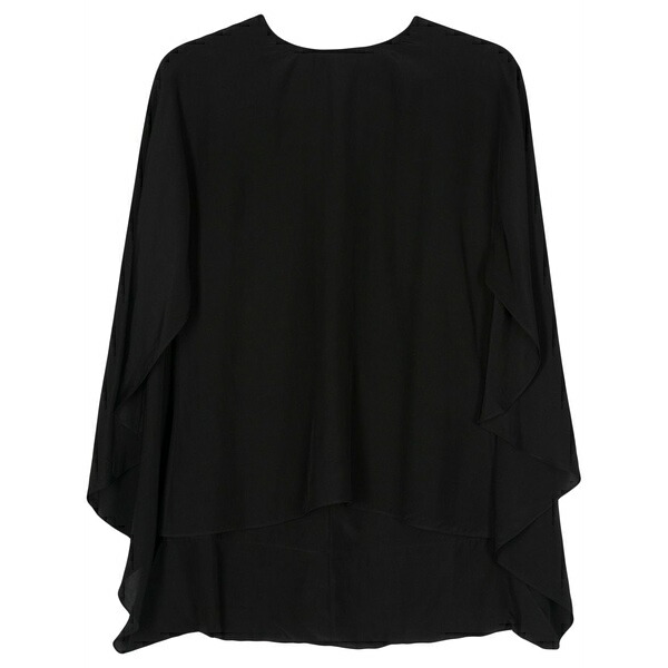 ロジャー レディース プルオーバー トップス Cape-inspired blouse Black