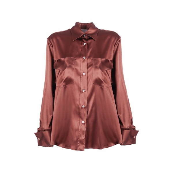 マッザレッリ レディース プルオーバー トップス Michela flap-pocket shirt Brown