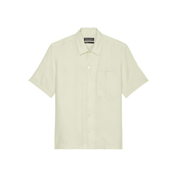 マルコポーロ メンズ プルオーバー トップス Short-sleeve button-up shirt Neutrals