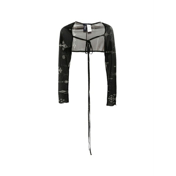 リミフー レディース プルオーバー トップス Graphic-print crop top Black