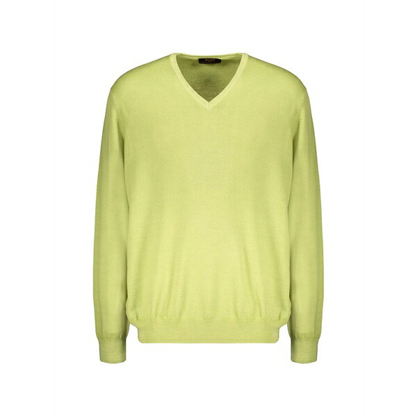 ムーレー メンズ ティーシャツ トップス Ribbed v-neck top Yellow