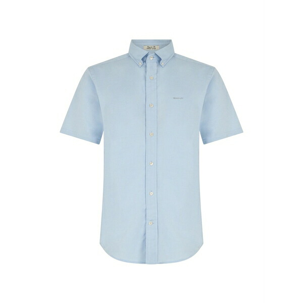 ガント メンズ ティーシャツ トップス Button-down short-sleeved shirt Blue