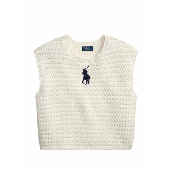 ラルフローレン レディース 編み物\u0026プルオーバー アウター Crochet sweater White