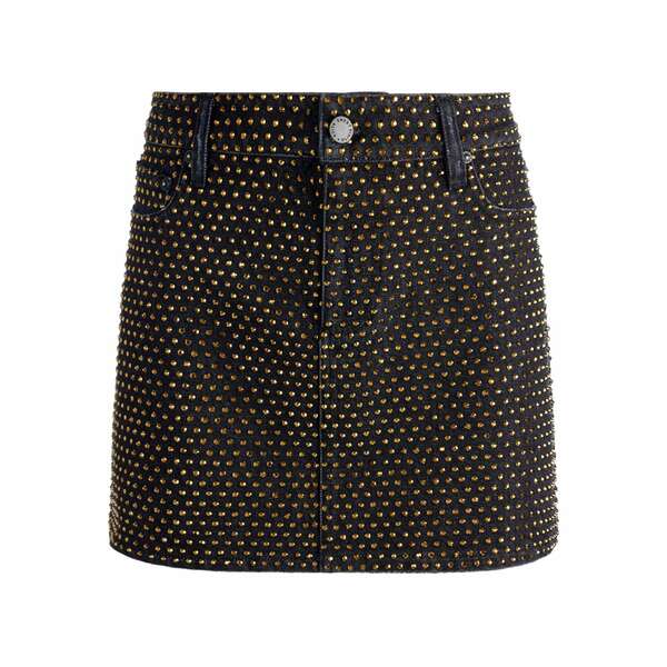 アリス アンド オリビア レディース スコート ボトムス Joss denim skirt Black