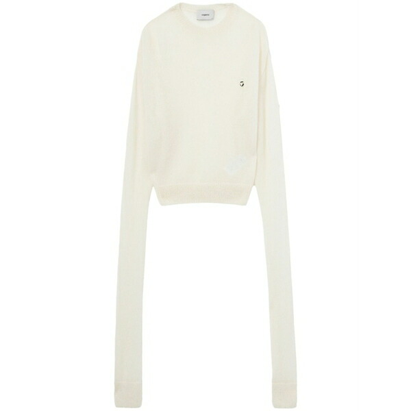 コペルニ レディース 編み物\u0026プルオーバー アウター Extra-long-sleeve jumper White