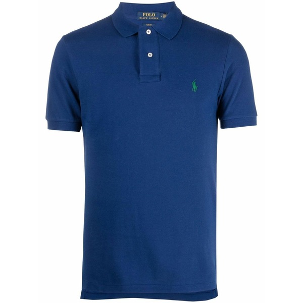 ラルフローレン メンズ スポーツシャツ トップス Logo-embroidered cotton polo shirt  Blue
