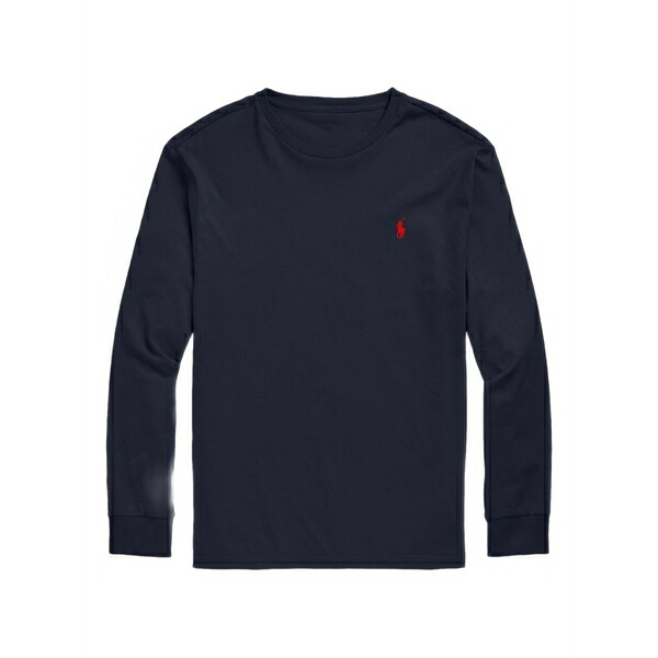 ラルフローレン メンズ ティーシャツ トップス Logo-embroidered long-sleeve t-shirt Blue