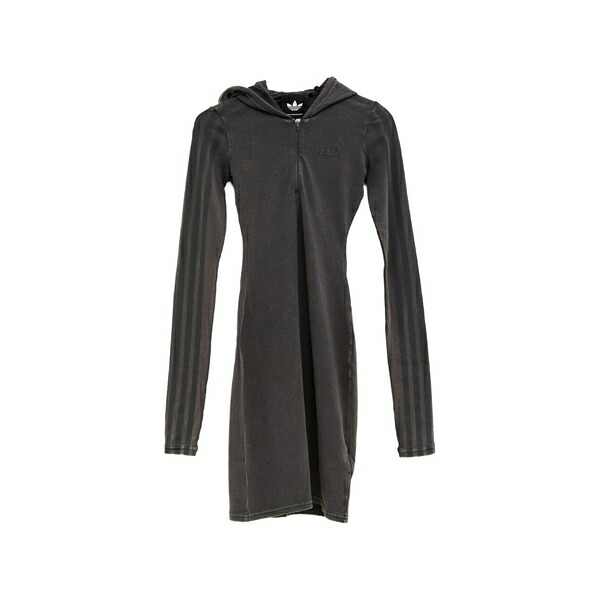 アディダス レディース 衣裳 トップス X avavav logo-embroidered hooded dress Grey