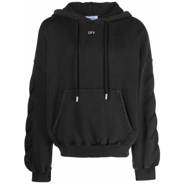 象牙色 メンズ パーカー・スウェットシャツ アウター Logo-print cotton hoodie  Grey