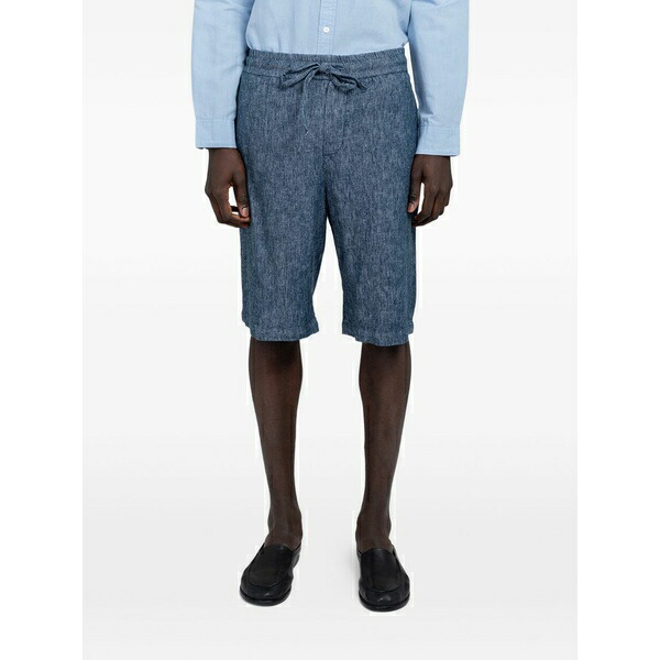 最低限度 メンズ 心地好いズボン下 ボトムス Raylan drawstring shorts Blue