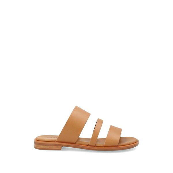 フラウ レディース スリッポン・ローファー シューズ Triple-strap leather sandals Brown|asty