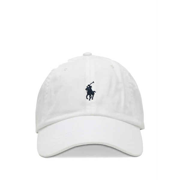 ラルフローレン メンズ 帽子 アクセサリー Chino cotton baseball cap White|asty