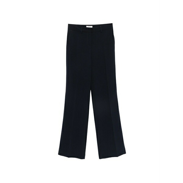ニーナ 14.7 レディース 心地好いズボン下 ボトムス Pressed-crease belt-loop trousers Blue