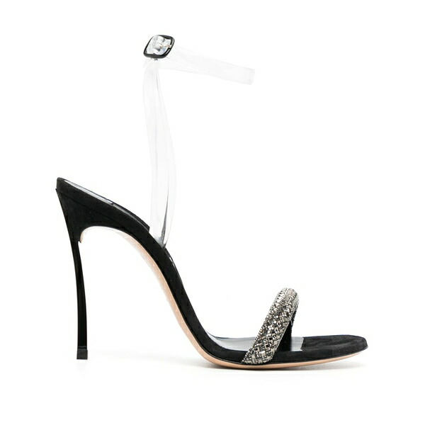 カサディ レディース サンダル シューズ Stratosphere 110粍 crystal-embellished sandals Black