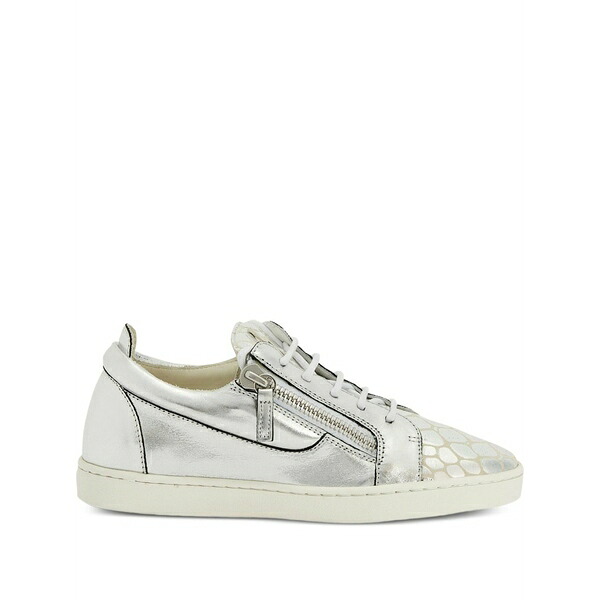 ジュゼッペザノッティ レディース スニーカー シューズ Nicki zip-detail leather sneakers Grey