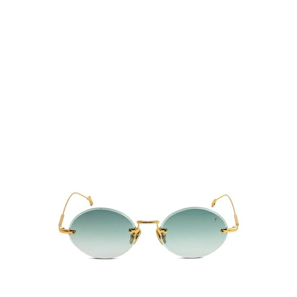目玉ぺタイザー メンズ サングラス・アイウェア 付属物 Oval-frame sunglasses Gold