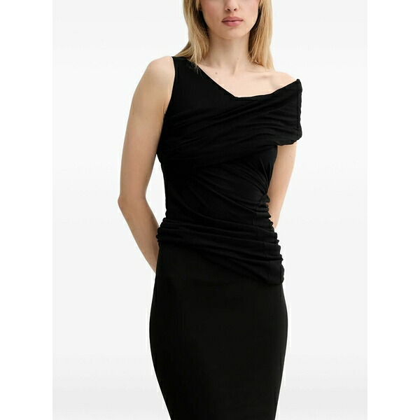 リックオウエンスリリーズ レディース カットソー トップス Draped sleeveless top Black