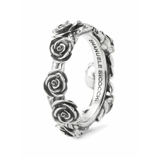 エマニュエレ ビコッキ メンズ 輪っか 添え物 Rose band ring Silver