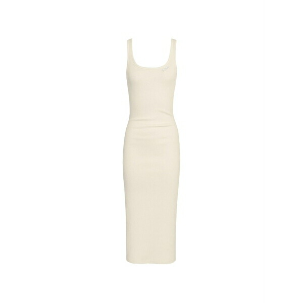 エムシーツーセイントバース レディース 衣裳 トップス Jennifer ribbed logo dress White