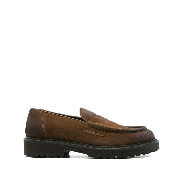 ドンカルズ メンズ スリッポン・ローファー シューズ Suede penny loafers Brown｜asty