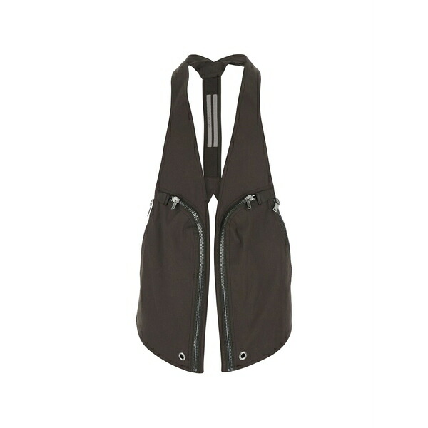 リックオウエンス メンズ 上衣＆上衣 アウター Temple bauhaus zip-detail gilet Black