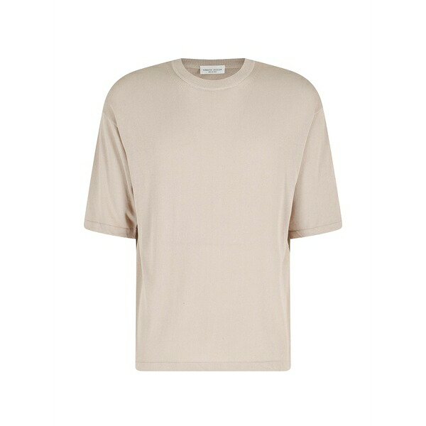 ロベルトコリーナ メンズ ティーシャツ トップス Crewneck knitted t-shirt Neutrals