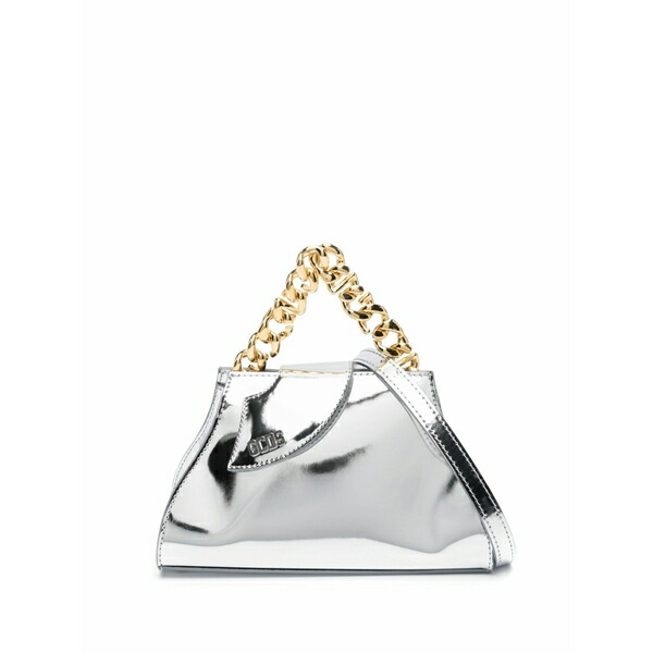 ジーシーディーエス レディース ショルダーバッグ 御徒面子 Comma faux-leather crossbody bag Silver